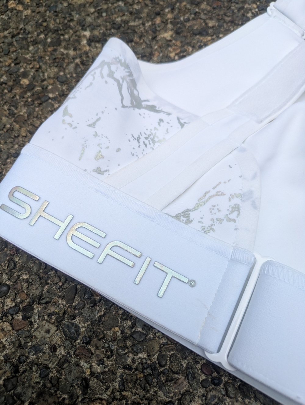 SHEFIT White Front-Zip High Support Sports Bra - Picture 3 of 5